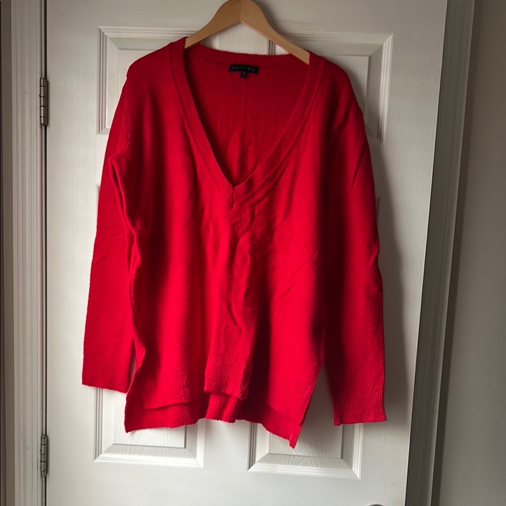 Red Sanctuary V-Neck Sweater